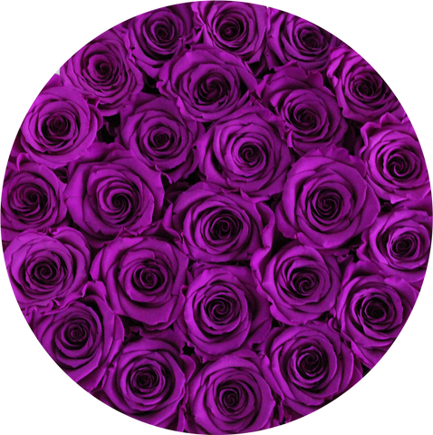 Purple ETERNAL Roses Round box