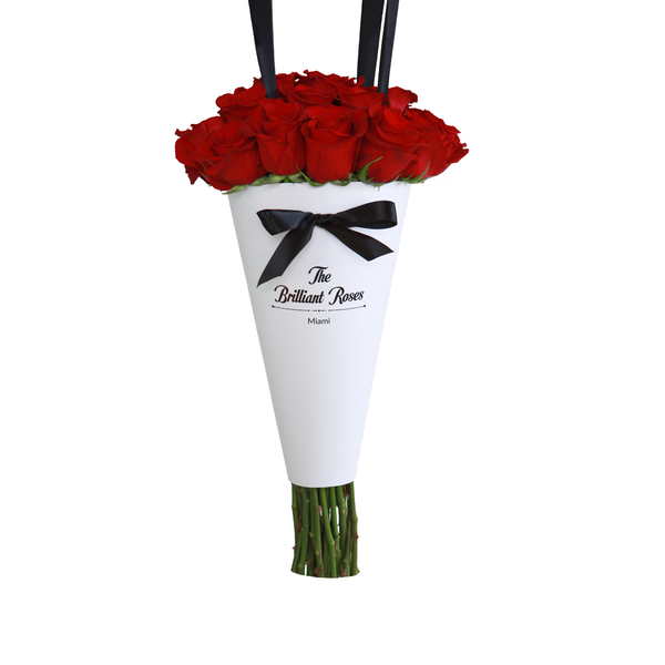 Brilliant Bouquet - White cone - The Brilliant Roses