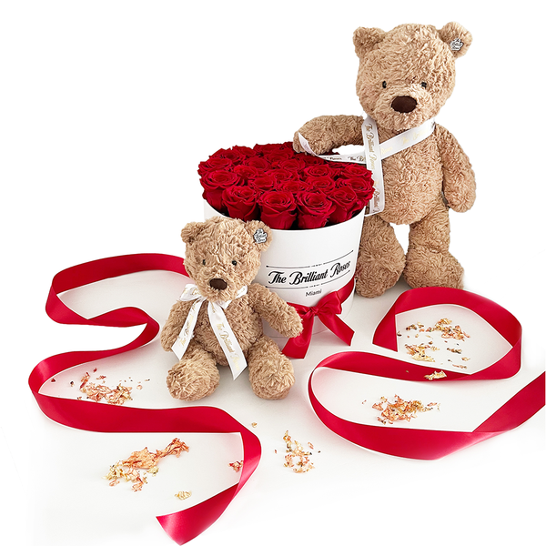 The Brilliant Roses, The Brilliant Bear, stuffed animal, gift, Valentine's Day