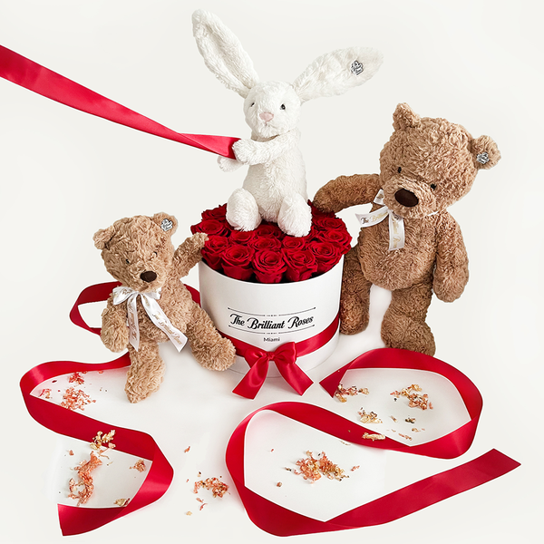 The Brilliant Bunny stuffed animal luxury gift Valentine's Day Miami Flower delivery