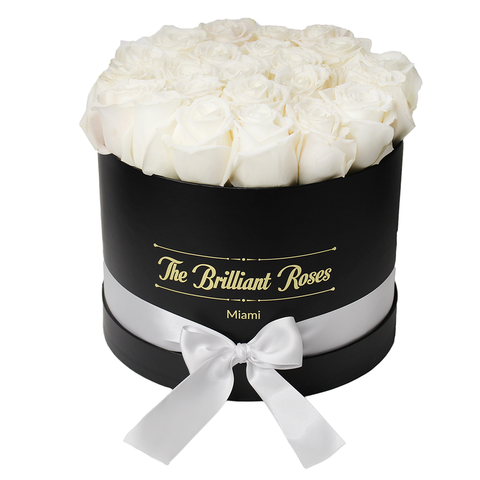 Black round flower box